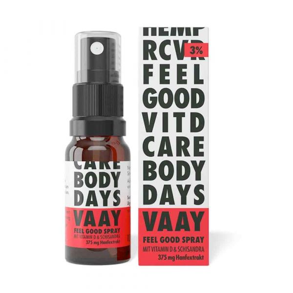 VAAY Feel Good Spray - Hanf Vitamin-D Öl CBD Spray (375 mg) - 10 ml