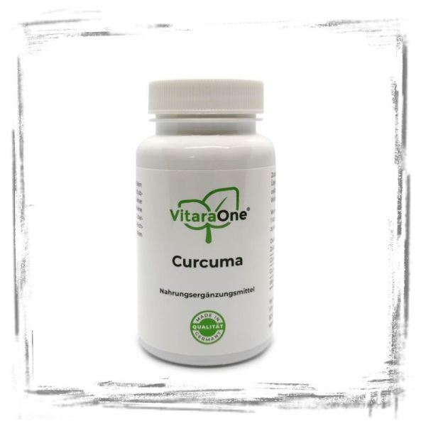 Curcuma von VitaraOne® hohe Bioverfügbarkeit Vegetarisch und Vegan Glutenfrei, Fructosefrei, Lactose