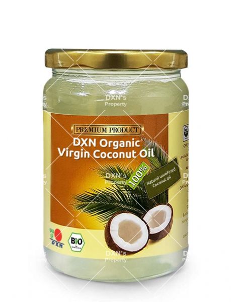 DXN Organic Virgin Coconut Oil ist ein zu 100 % reines, unraffiniertes Kokosnussöl. Inhalt: 500ml.