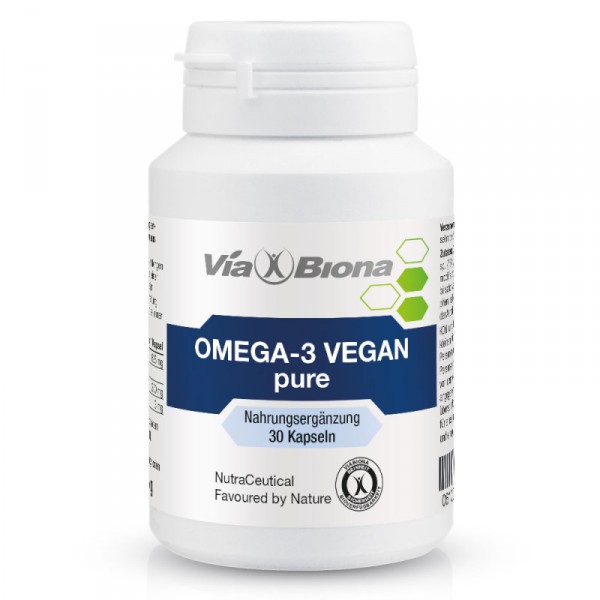 OMEGA-3 VEGAN PURE AUS ALGENÖL, die 100% REIN pflanzliche Omega-3-Quelle